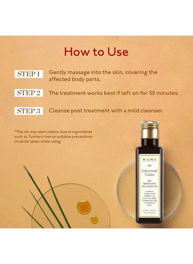 Kama Ayurveda Nalpamaradi Skin Brightening Treatment Oil, 100ml