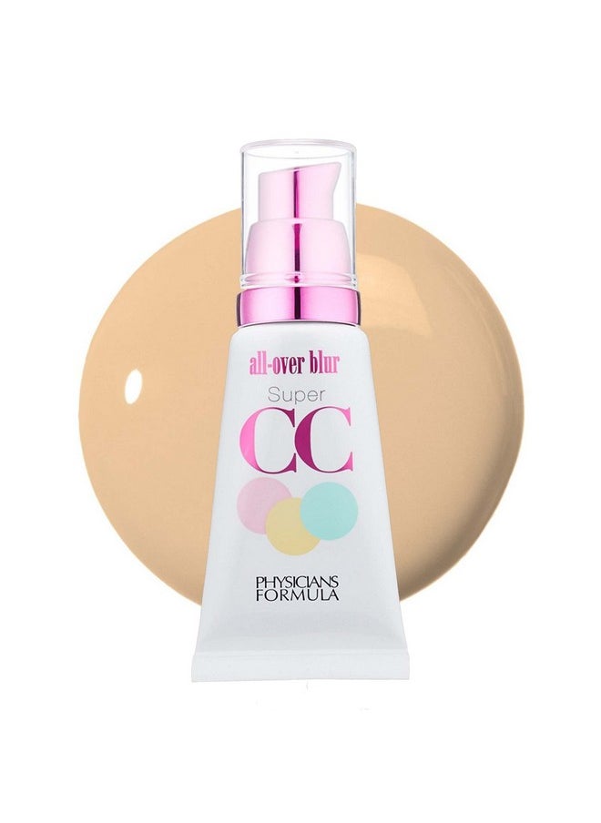Physicians Formula Super CC+ Cream Foundation, Light Medium, Dermatologist Approved, Color-Correction and Care All-Over Blur CC Cream
