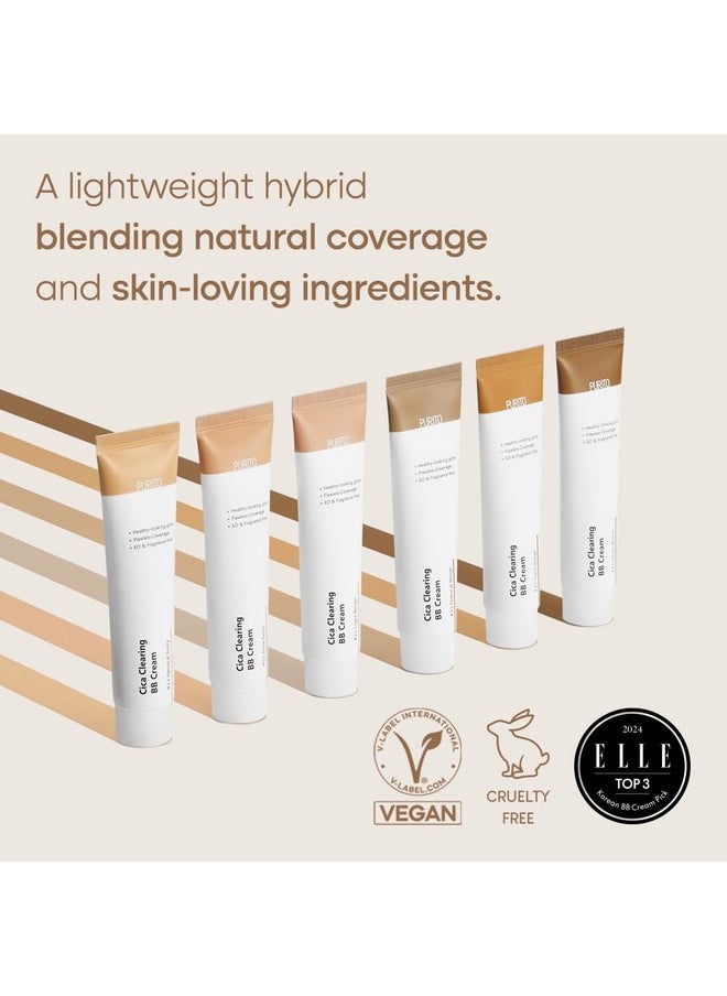 PURITO Cica Clearing BB Cream #21 Light Beige 1 fl.oz / 30ml, Vegan bb cream, tinted