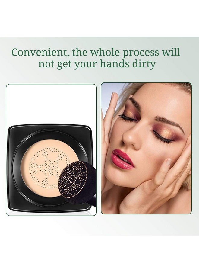BB Mushroom Air Cushion, Avocado BB/CC Cream, All-Day Lasting Nude Foundation, Even Skin Tone Makeup Base, Easy to Apply, Thin, Moist