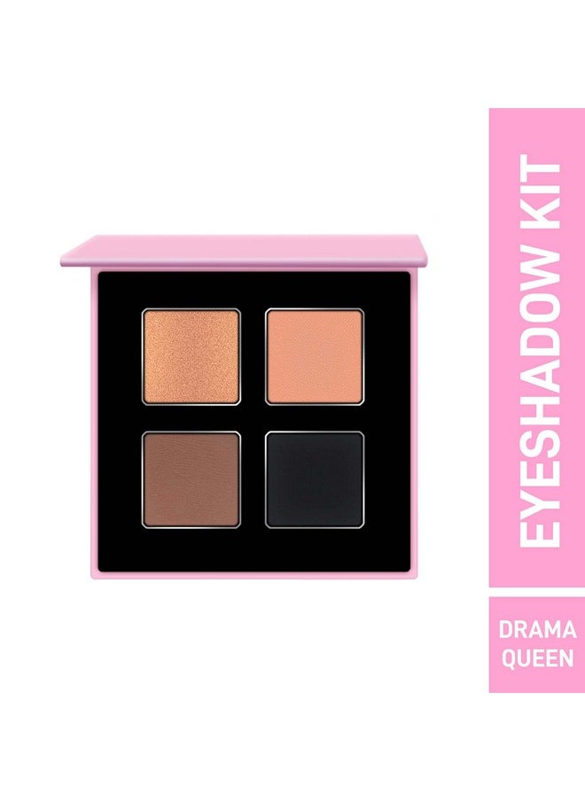 MyGlamm POPxo Makeup Collection, Drama Queen 4 Matte Finish Eyeshadow Kit, Paraben-Free, Long Lasting Formula, 4g