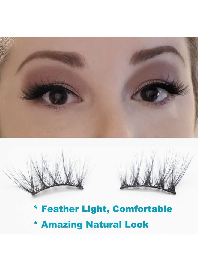 DAODER Eyelashes Half Lashes Natural Look Wispy Cat Eye Mink Lashes Flared Curly 15mm Fake Eye Lashes Extension Reusable Soft Light 3D False Eyelashes for Daily Wear 5 Pairs (8D Half Lashes Flared)