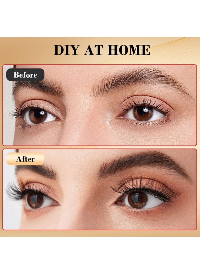 Miuffue Cluster Eyelash Extensions 180 PCS Cluster Lashes Wispy DIY Individual Lashes Cluster Super Thin Band Eyelash Clusters Soft Mink False Eyelashes Mixed Tray(C-8-16mix)
