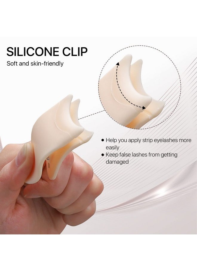 Miuffue Eyelash Applicator Tool 35mm Width Lash Applicator Clip, 1PCS Eyelash Tweezers for False Lashes,White
