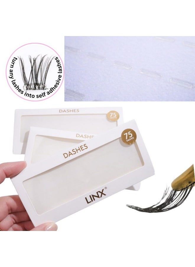 Dashes for self Adhesive Lashes | Lash Glue | 150 Dashes | Turn Any Lash Clusters Into Self Adhesive Lashes with Dashes | Linx (Clear)