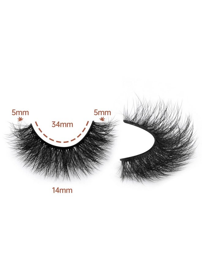 Fluffy Lashes Natural Wispy Eyelashes Full Volume Mink Lashes 14mm Short Faux Mink Lashes Multipack by Focipeysa