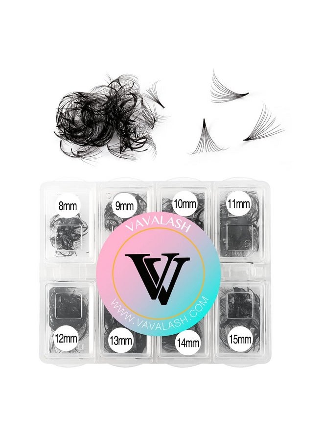 VAVALASH 600 Fans 5D-16D 24D Eyelash Extensions 8-15mm Mixed Length Thin Base Volume Lash Extension(10D-0.07-D-8-15mm)