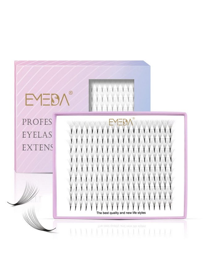 EMEDA 180 Fans Premade Fans Eyelash Extensions Thin Base 10D Stable D Curl Pointy Base Premade Lash Extensions Fans Pre Fanned Volume Lash Extensions (10D 0.07 D 8-14mm)