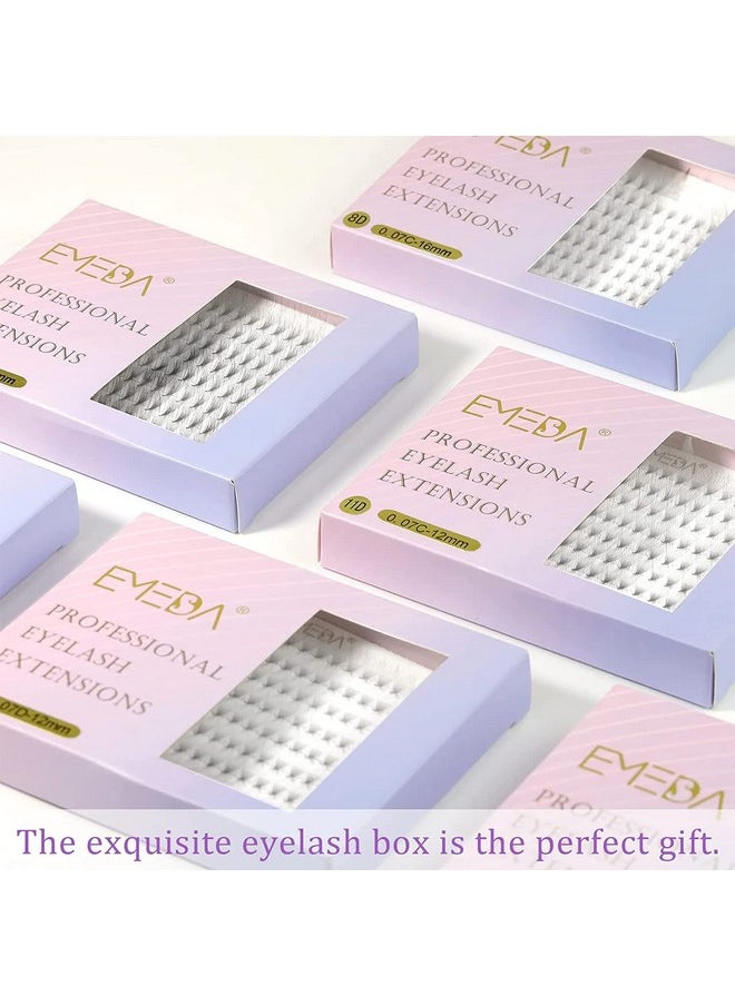 EMEDA 180 Fans Premade Fans Eyelash Extensions Thin Base 10D Stable D Curl Pointy Base Premade Lash Extensions Fans Pre Fanned Volume Lash Extensions (10D 0.07 D 8-14mm)