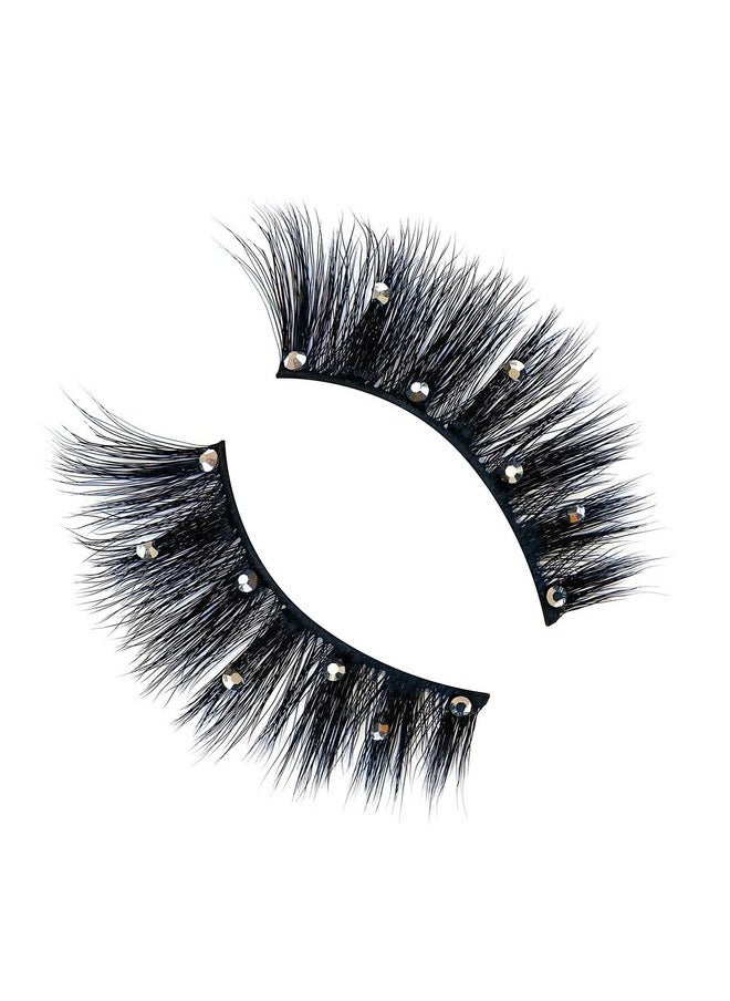 Gerard Cosmetics #BlingAlong #Lashes | Rhinestone Eyelashes for a Full and Flirty Look | Perfectly Curled False Lashes | Cruelty Free & Vegan (1 Pair)