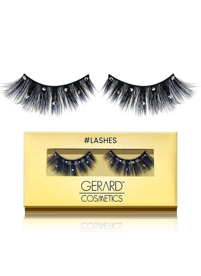 Gerard Cosmetics #BlingAlong #Lashes | Rhinestone Eyelashes for a Full and Flirty Look | Perfectly Curled False Lashes | Cruelty Free & Vegan (1 Pair)