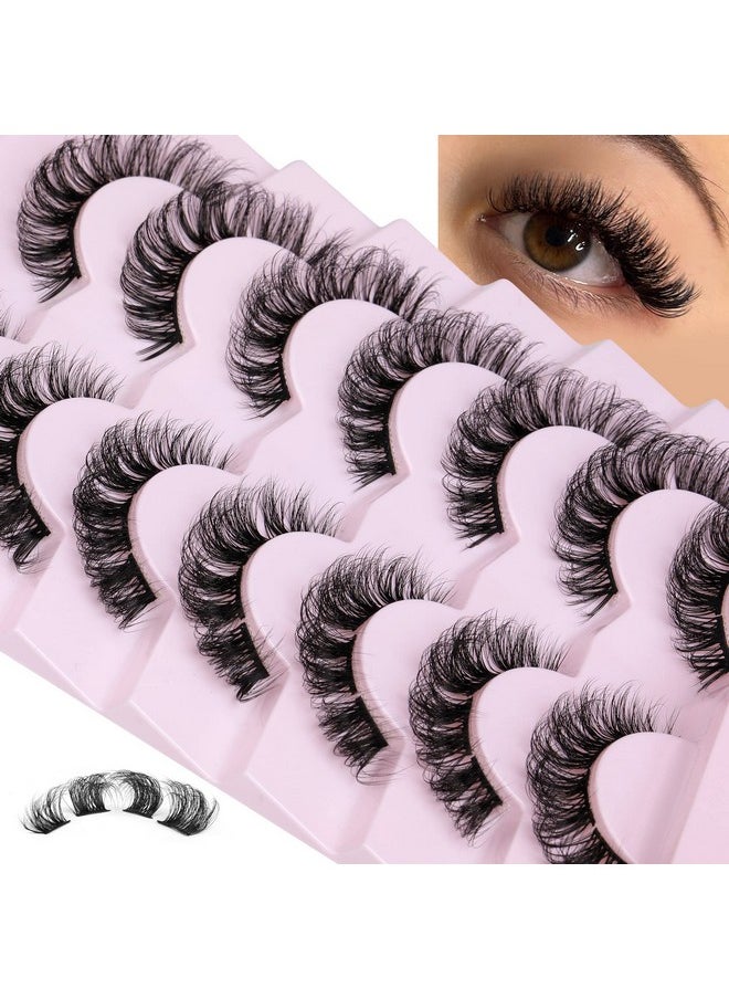 Natural Cluster Lashes Extensions Wispy Natural Look False Eyelashes Individual Lashes 3D Strips Eyelash Extensions DIY Lashes 7 Pairs Multipack