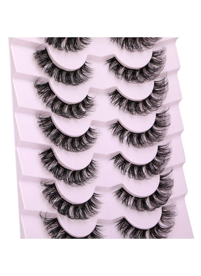 Natural Cluster Lashes Extensions Wispy Natural Look False Eyelashes Individual Lashes 3D Strips Eyelash Extensions DIY Lashes 7 Pairs Multipack
