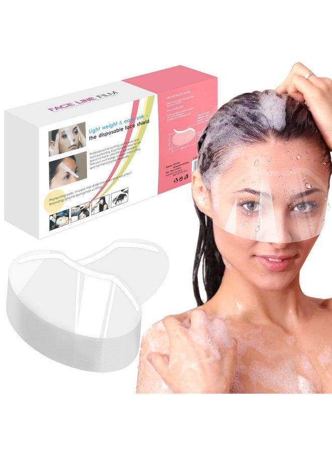 300 PCS Shower Face Eye Shields EBANKU Microblading Permanent Makeup Shower Visors for Adults Disposable Plastic Face Shields for Hairspray Salon Eyelid Aftercare