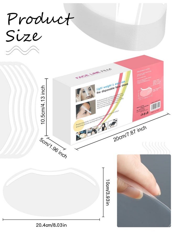 300 PCS Shower Face Eye Shields EBANKU Microblading Permanent Makeup Shower Visors for Adults Disposable Plastic Face Shields for Hairspray Salon Eyelid Aftercare