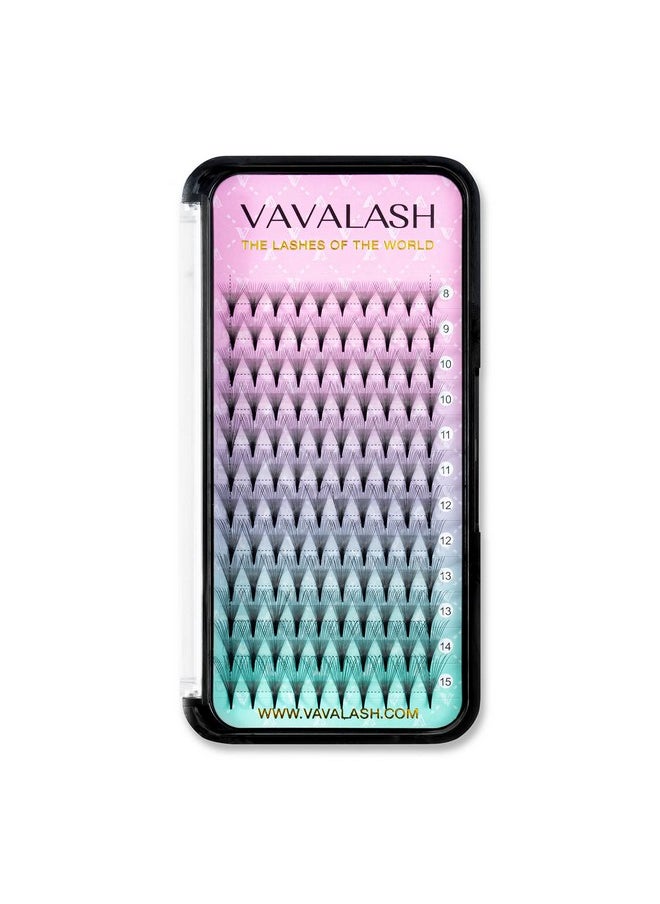 Eyelash Extensions 3D 4D 5D 6D 8D 9D 10D Thickness 0.07/0.1 C/D Curl Eyelashes Middle Stem Premade Fans Russian Volume Lash Extensions Supplies (Middle Stem 14D-0.07-D-8-15mm)