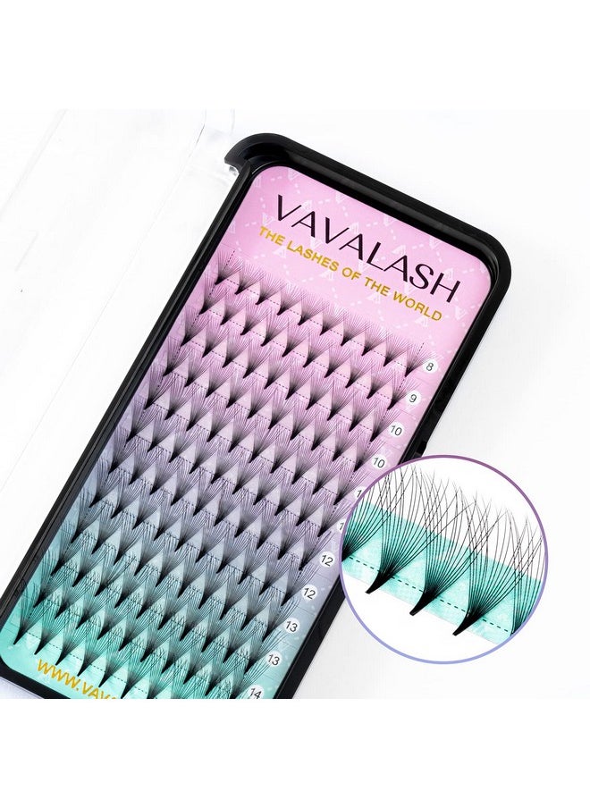 Eyelash Extensions 3D 4D 5D 6D 8D 9D 10D Thickness 0.07/0.1 C/D Curl Eyelashes Middle Stem Premade Fans Russian Volume Lash Extensions Supplies (Middle Stem 14D-0.07-D-8-15mm)