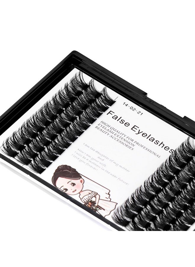 Bodermincer 84 Clusters Large Pack D Curl Volume Lashes Set Wide Cluster False Eyelash DIY Eyelash Extension Individual Lash Girl Women Home Eyelash Extension (14mm)