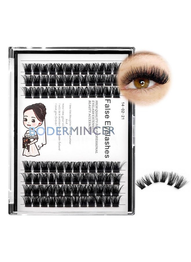 Bodermincer 84 Clusters Large Pack D Curl Volume Lashes Set Wide Cluster False Eyelash DIY Eyelash Extension Individual Lash Girl Women Home Eyelash Extension (14mm)
