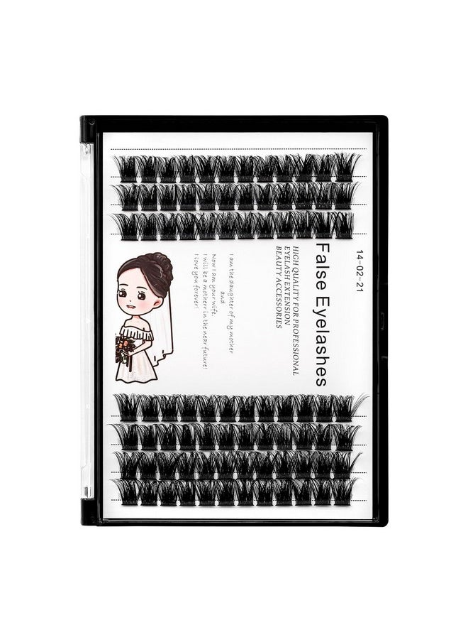 Bodermincer 84 Clusters Large Pack D Curl Volume Lashes Set Wide Cluster False Eyelash DIY Eyelash Extension Individual Lash Girl Women Home Eyelash Extension (14mm)