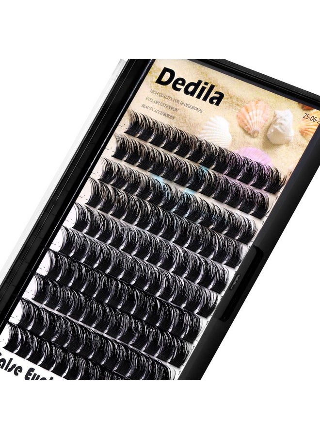 Dedila 120 Pcs Handmade D Curl Makeup Clusters Eye lashes Extensions Mixed 10-12-14-16mm/12-14-16mm/14-16-18mm D Curl Soft and Lightweight Individual false eyelashes Wide Stem (Mixed 12-14-16mm)