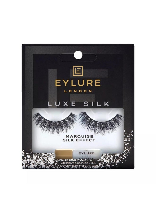 Eylure Luxe Silk Marquise Reusable Eyelashes, Adhesive Included, 1 Pair