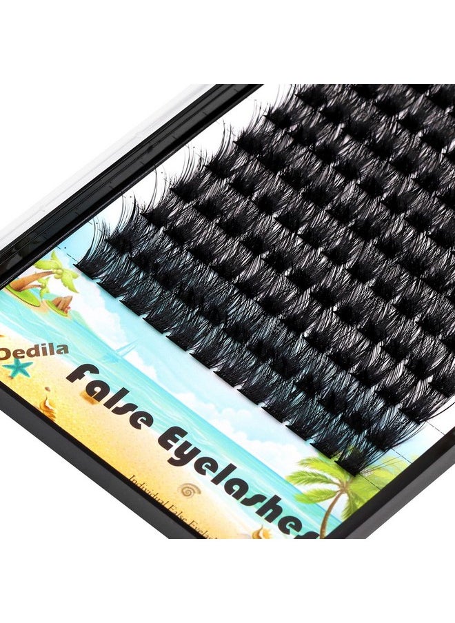 Dedila Large Pack 8-20mm to Choose D Curl Cluster Eyelash Extensions D Curl Wide Stem Individual False Eyelashes Dramatic Volume Eye Lashes Set Home DIY Lashes (10mm)