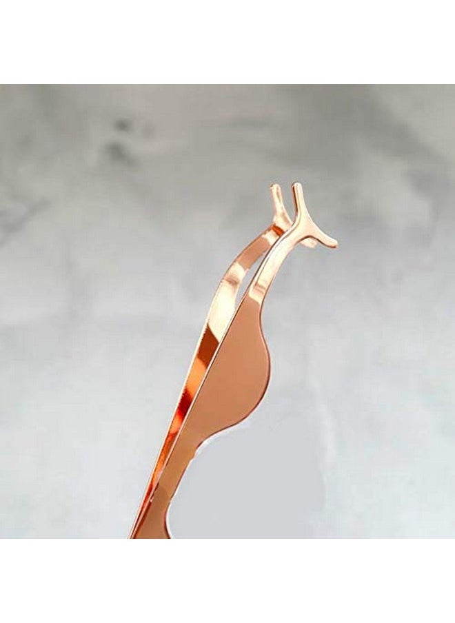 Dorisue False Eyelashes Applicator Tool Gold Eyelash Clip Tweezers Nipper Extension Tweezers Remover