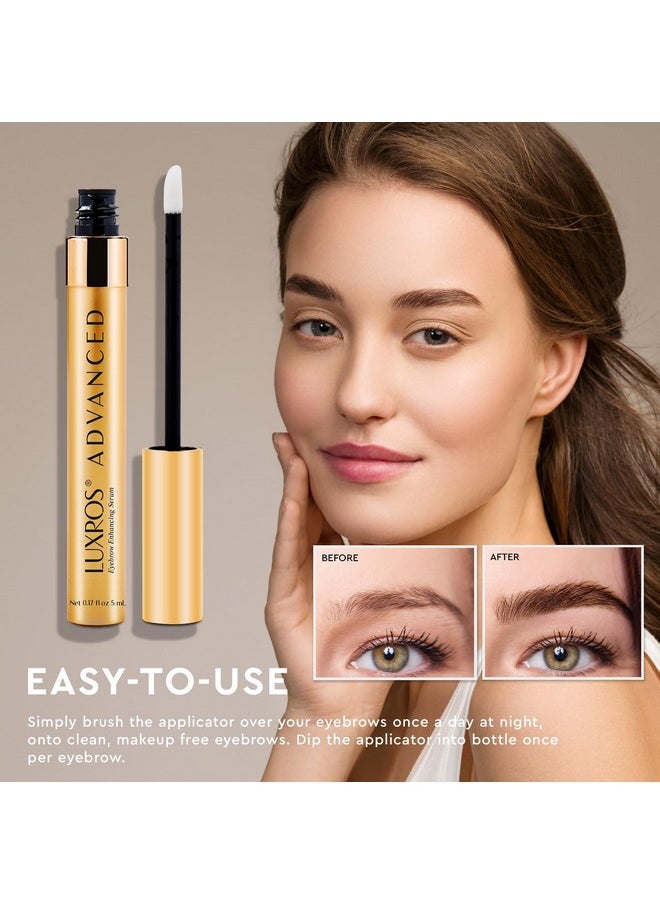LUXROS Advanced Growth Serum for Full, Thick Eyebrows - USA Made, See Results in 4-8 Weeks (5 ml)