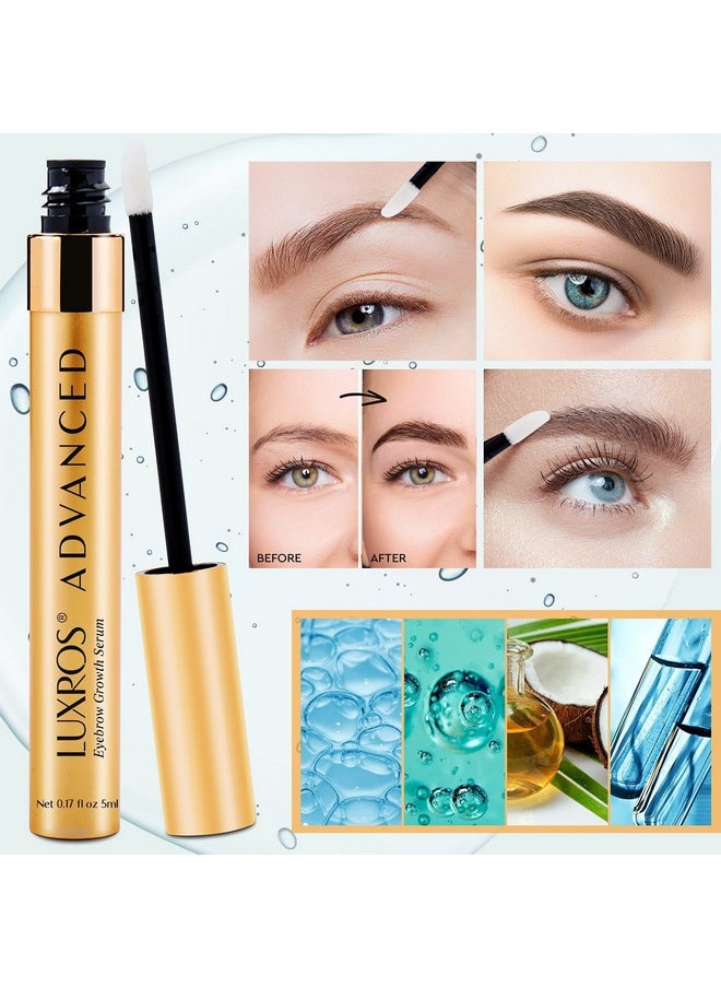 LUXROS Advanced Growth Serum for Full, Thick Eyebrows - USA Made, See Results in 4-8 Weeks (5 ml)