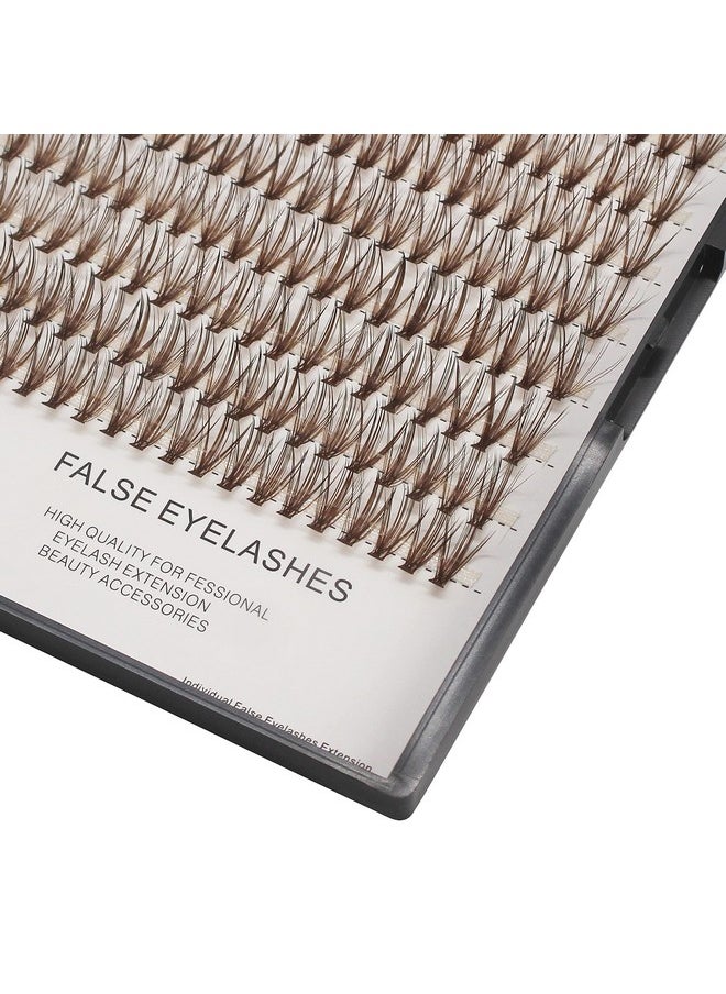 Dedila Grafting 20Roots Brown Color Makeup Cluster Eyelashes Thickness 0.07mm D Curl Individula False Eyelashes Dramatic 3D Volume Eye Lashes Extensions 10-20mm to Choose (10mm)