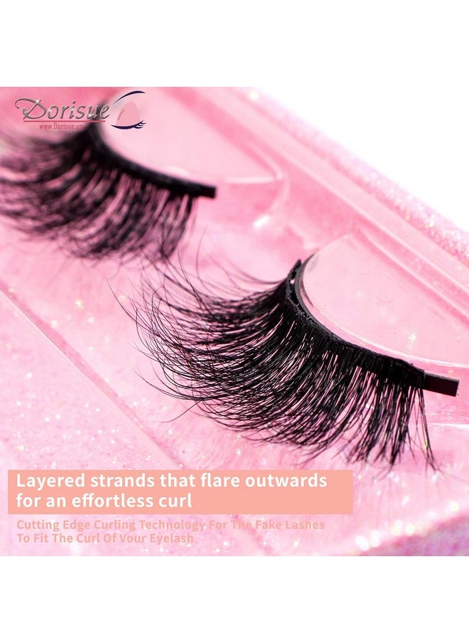 Dorisue Magnetic Mink Eyelashes Luxe Cat eyes Natural Medium Long lashes Flare style