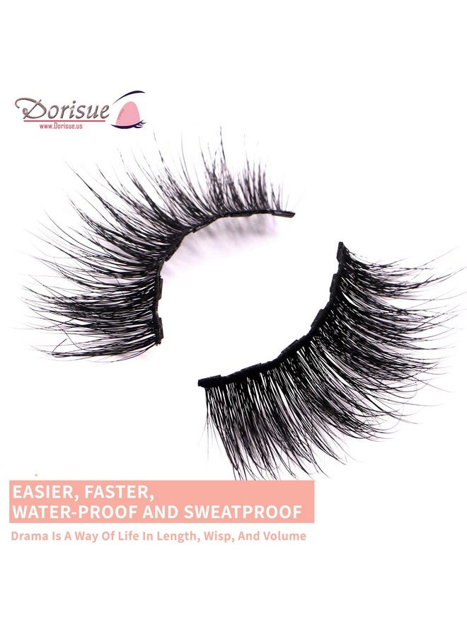 Dorisue Magnetic Mink Eyelashes Luxe Cat eyes Natural Medium Long lashes Flare style