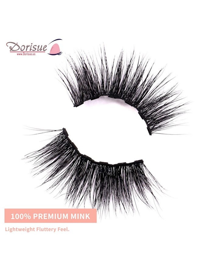 Dorisue Magnetic Mink Eyelashes Luxe Cat eyes Natural Medium Long lashes Flare style