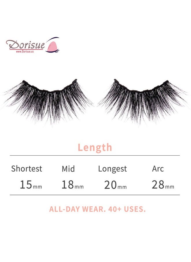 Dorisue Magnetic Mink Eyelashes Luxe Cat eyes Natural Medium Long lashes Flare style
