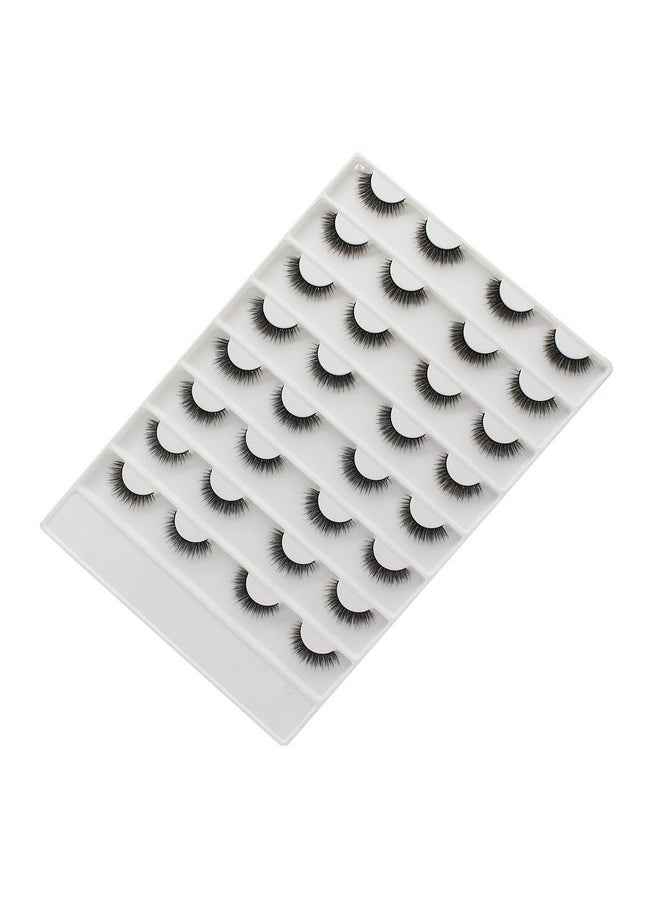 Dedila 16Pairs Short Eyelashes Natural Daily 3D Mink False Eyelashes Double Layer Fluffy Makeup Soft and Lightweight Volume Eye Lashes Extensions Reusable (X02)