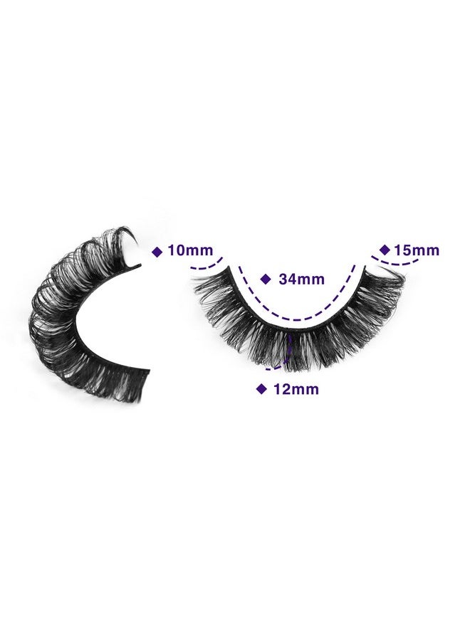 wiwoseo False Eyelashes Russian Strip Lashes D Curly Faux Mink Lashes Wispy Fluffy Volume Russian Lashes 3D Effect Fake Eyelashes 10 Pairs Pack