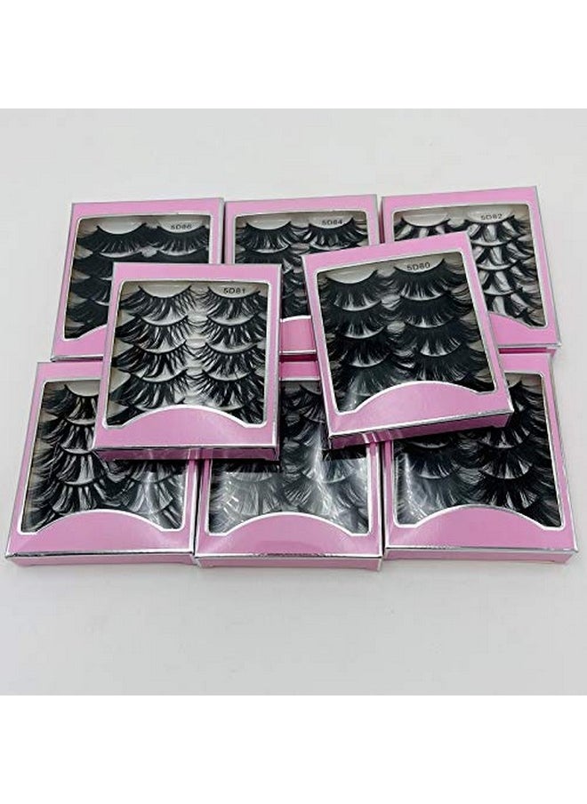HBZGTLAD NEW 5Pair Fluffy Lashes 25mm 3d Mink Lashes Long Thick Natural False Eyelashes Lashes Vendors Makeup Mink Eyelashesa(5D83)