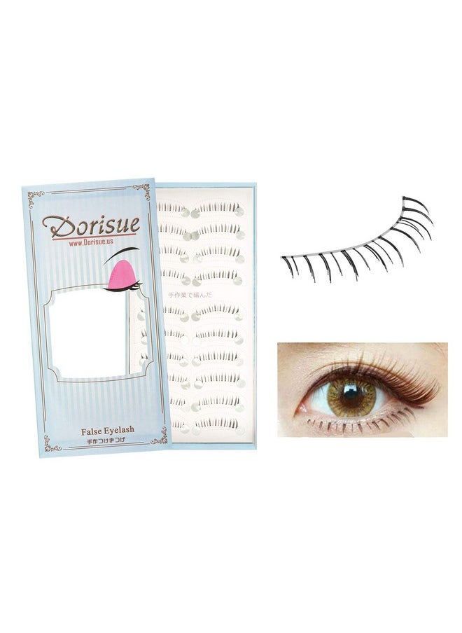 Dorisue Natural Lower Lashes Brown color Lightweight Bottom Eyelashes 10 Pairs lashes pack (Brown)