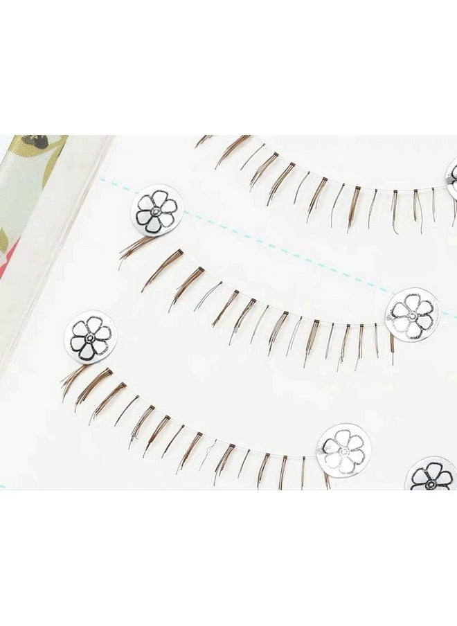 Dorisue Natural Lower Lashes Brown color Lightweight Bottom Eyelashes 10 Pairs lashes pack (Brown)