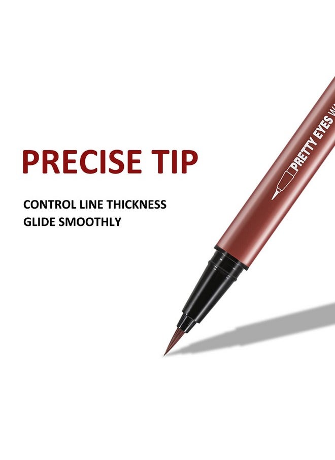 Boobeen Liquid Eyeliner Pen, Matte Eye Liner with Precision Tip, Long Lasting Eyeliner Pencil for Bold Eye Makeup, Glides on Smoothly