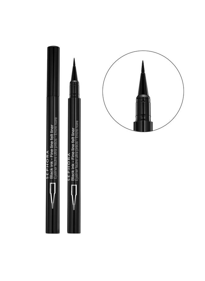 SEPHORA Collection Classic Line Felt Liner, Waterproof 12HR, Black ink