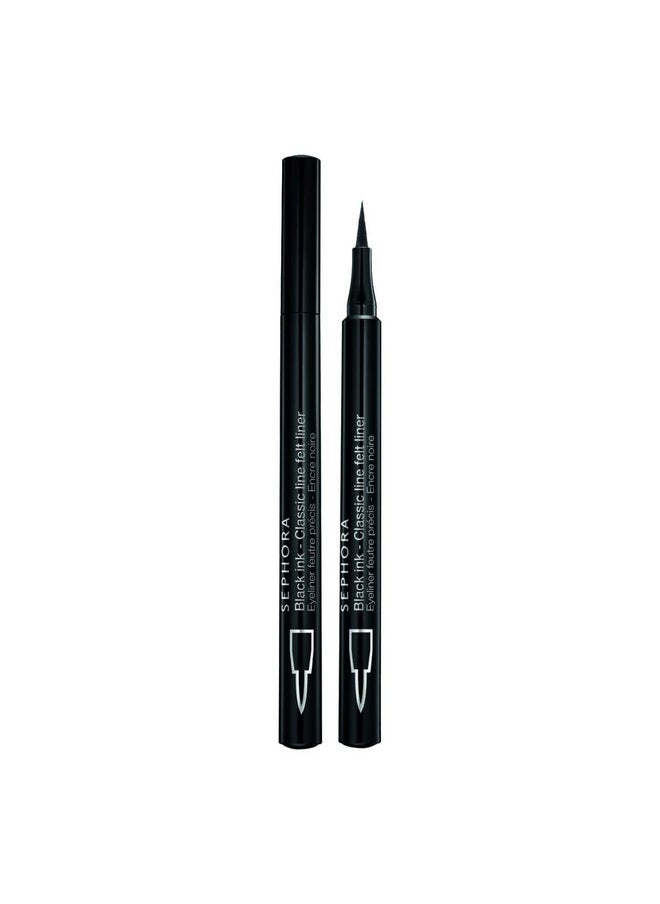 SEPHORA Collection Classic Line Felt Liner, Waterproof 12HR, Black ink
