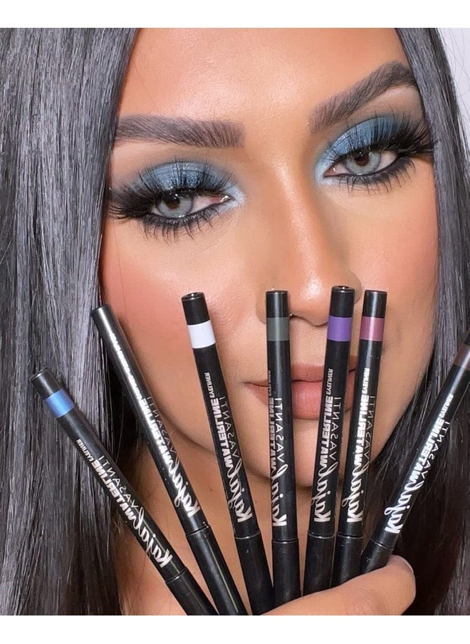 VASANTI Kajal Waterline Eyeliner Pencil - Long-lasting, Waterproof, Smudge-proof, Safe for Sensitive Eyes, Waterline Eye Liner - Opthalmologist Approved and Tested (Ice Blue)