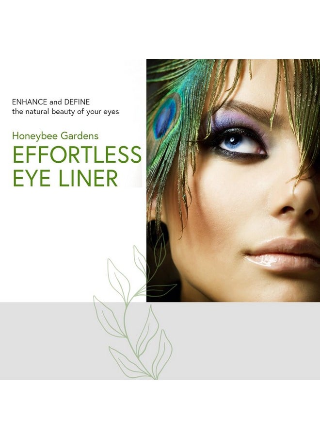 Honeybee Gardens Effortless Eyeliner Pencil in Belgian Chocolate, Rich Pigmentation, Smooth, Long-Wearing, Vegan, Gluten-Free