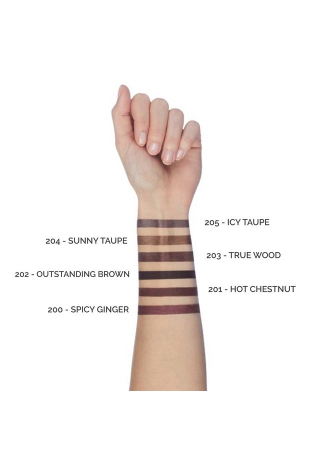 Pupa Milano Vamp! Waterproof Eye Pencil 202 Outstanding Brown - Rich, Cream Liner Pencil to Make Eyes Pop - Long Lasting, Smudge, Tear, Sweat, and Waterproof Formula - 0.12 oz