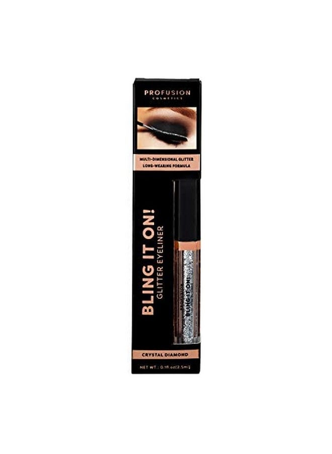 Profusion Cosmetics Bling It On! Glitter Eyeliner With Multi-Dimensional Glitter (Crystal Diamond)
