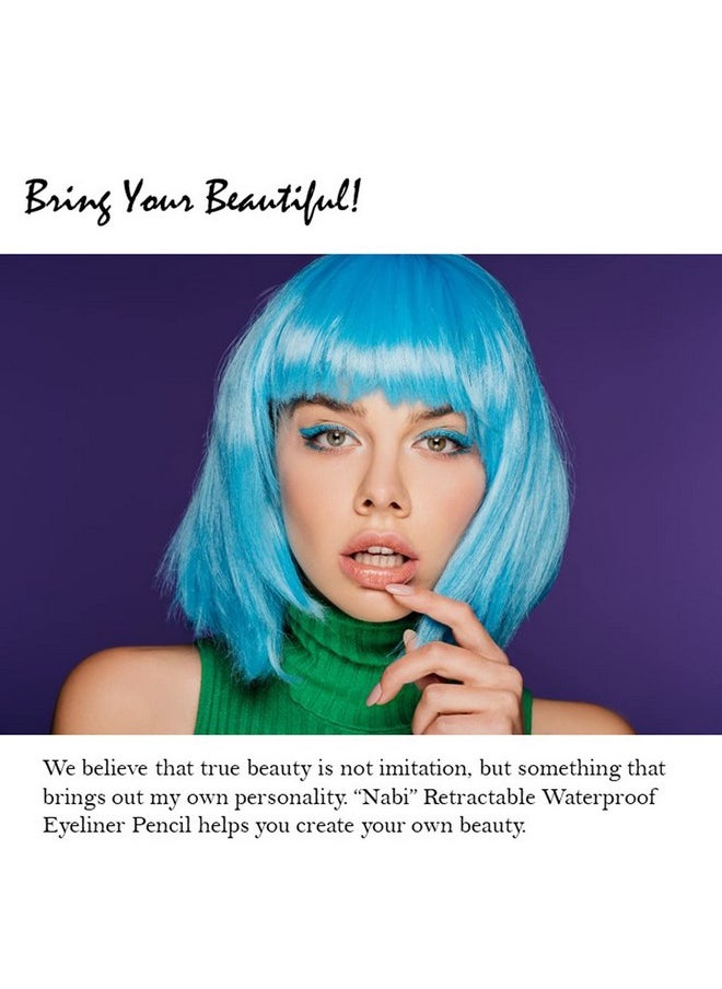 Beauty Spot (12pcs) Nabi Retractable Waterproof Eyeliner Pencil - Long Lasting Fade Resistant Formula - Quick Makeup Remover (White)