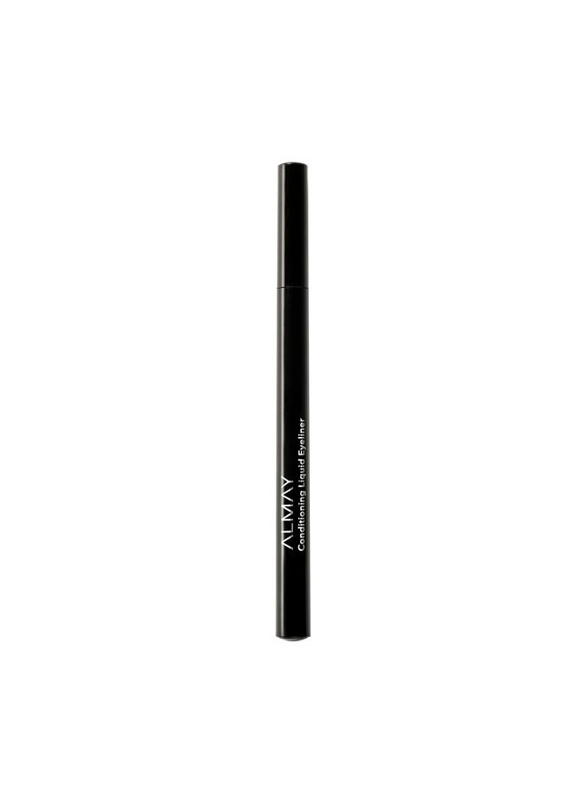Almay Conditioning Liquid Eyeliner, Longwearing, Waterproof, Hydrating, 10 Black, 0.03 fl oz.