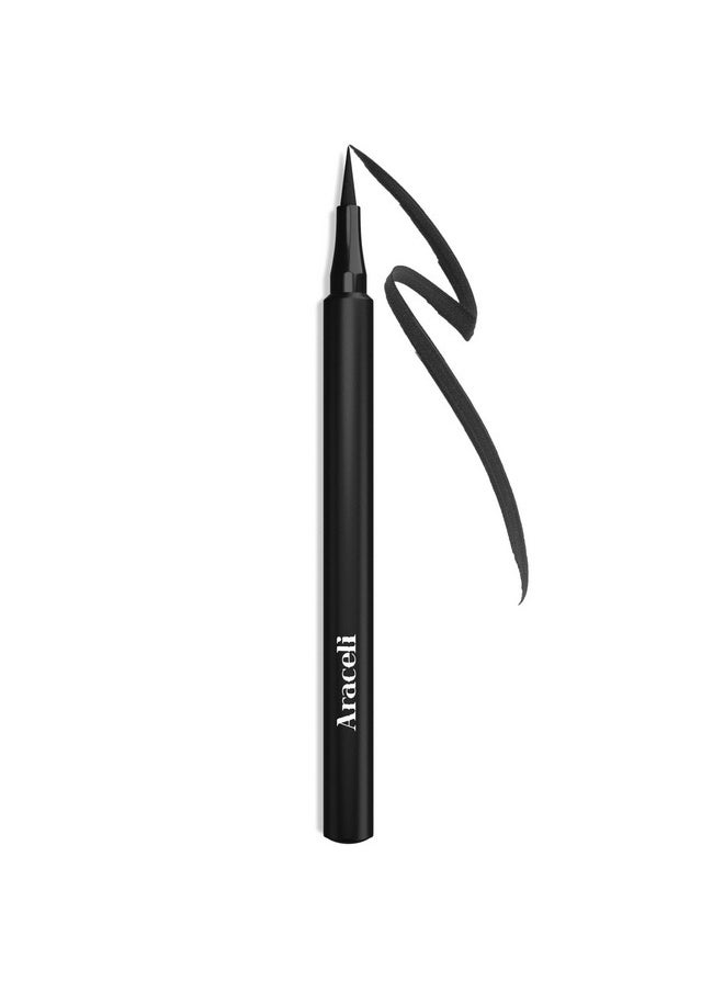 Araceli Beauty Liquid Eyeliner - Water Resistant Long-Lasting Eyeliner Pen - Precision Liquid Eye Liner with Smudge-Proof Formula - Easy Glide & Quick Dry - Perfect for Cat Eye & Winged Looks - Black